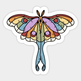 lgbtq moth Sticker